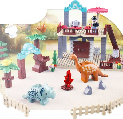 Set blloqesh ndërtimi Disenni Dinosaur JX6704, 205 pjesë, për kalamaj 3+, shumëngjyrësh