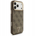 Mbrojtëse telefoni Guess 4G Triangle Logo Big Strap, MagSafe, për iPhone 17 Pro Max, kafe
