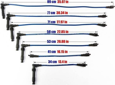 Kabllo ndezjeje PowerTEC për Opel Omega A Senator 3.0 V6 89-94, set, të kuqe