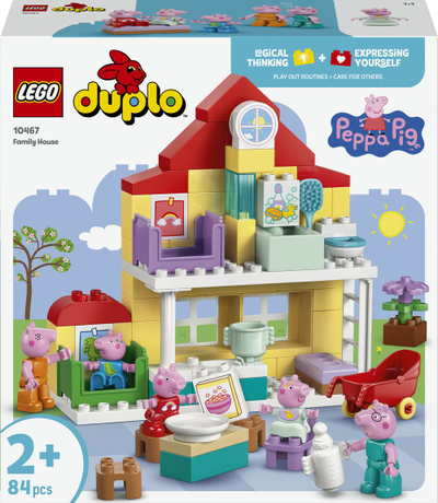 Set ndërtimi LEGO DUPLO Peppa Pig Family House 10467, 84 pjesë, për fëmijë 2+