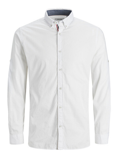 Këmishë Jack&Jones JJJUSTIN Slim Fit, e bardhë, S