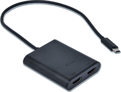 USB Hub- репликатор I-TEC USB-C - HDMI x2, црна боја