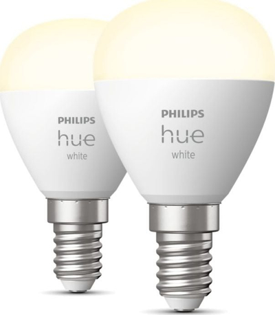 Llambë e zgjuar Philips Hue E14, 5.7W, Bluetooth, set 2 copë, dritë e bardhë e ngrohtë