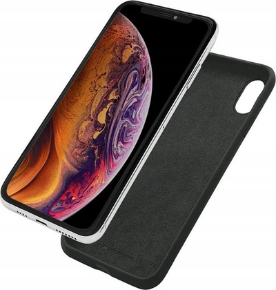Kapak silikoni Mercury Goospery për iPhone 11 Pro, mikrofiber mrena, i zi