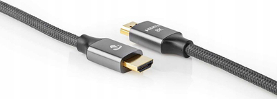 Kabllo HDMI Nedis Ultra High Speed, 1 m, 8K 60Hz, gri metal