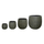 Set vazo dekorative Gardener HM4727, cilindrike, fiberclay, ngjyrë çimento