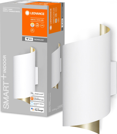 Aplik muror LEDVANCE Smart+ Orbis Twist, WiFi, Tunable White, i bardhë