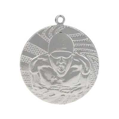 Medalje noti Victoria Sport Steel, çelik, 40mm, argjend