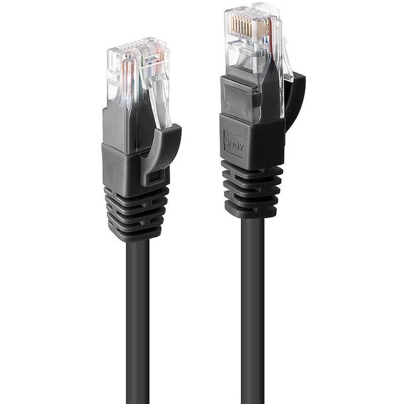 Kabllo rrjeti Lindy Patchcord Cat6, U UTP, 2m, e zezë