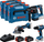 Set veglash pa kabllo Bosch Professional 18V Profi-Set, 3 pajisje, 2x 5.0Ah, blu