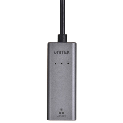 Përshtatës Unitek U1313C, USB-A/C në RJ45, 2.5 Gbps, ngjyrë hiri