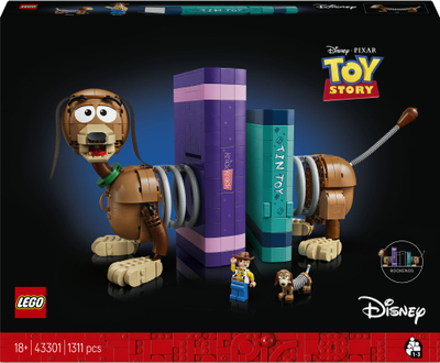 Lodra ndërtimi LEGO Disney Pixar Toy Story Slinky Dog Bookends 43301, 1311 pjesë, shumëngjyrëshe