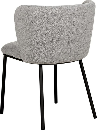 Set karrigesh ngrënieje Beliani Mina, boucle, 2 copë, gri