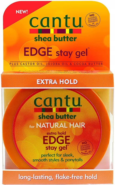 Xhel për skajet Cantu Shea Butter for Natural Hair Extra Hold Edge Stay, 64 g