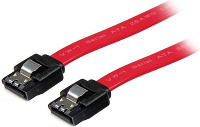 Kabllo StarTech, SATA në SATA, 0.45 m, e kuqe
