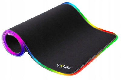 Mauspad gaming NOVA RGB, ndriçim RGB, bazë gome kundër rrëshqitjes, i zi
