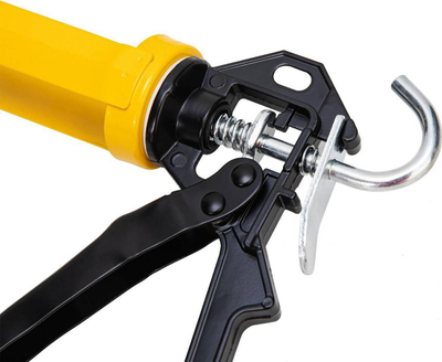 Pistoletë pneumatike fugash Deli Tools EDL2370, 230 mm, alumini dhe çelik, e zezë e verdhë