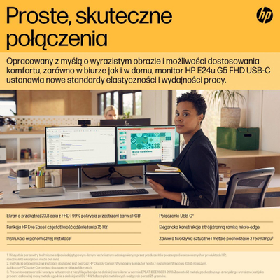 Monitor HP E24u G5, 23.8'', Full HD, i zi