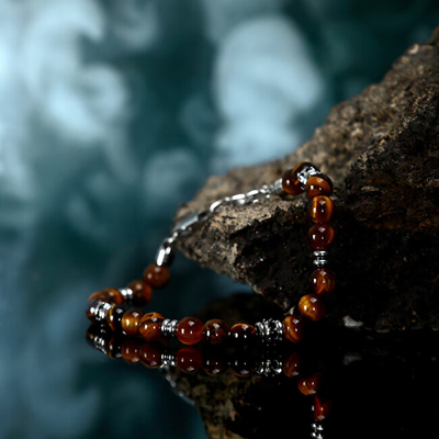 Byzylyk për meshkuj Morellato Tiger Eye Pietre S1746, kafe/ i zi