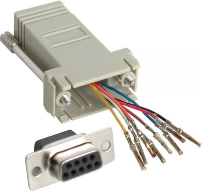 Përshtatës InLine Adapter 9 Pin Sub-D - 68889B, i argjendtë
