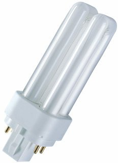 Llambë kompakte fluoreshente Osram Dulux DE, 10W, G24q-1, e bardhë shumë e ngrohtë 2700K