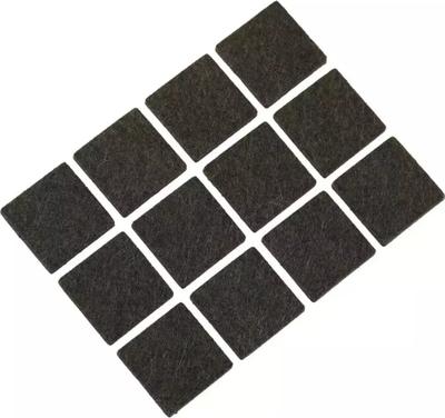 Jastëkë filci vetëngjitës Dedra M311.204, 12 copa, 25 x 25 mm, kafe