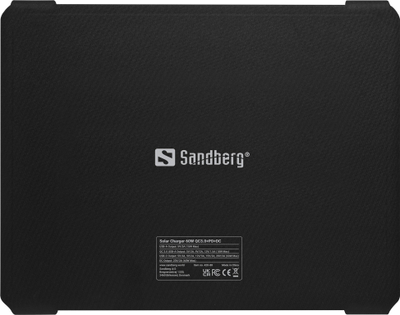 Ngarkues dielli Sandberg 4-panelësh, 60W, portativ, i zi