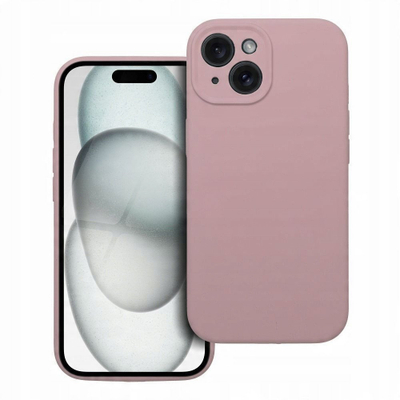Futera silikoni për iPhone 15, 2 mm, e zezë