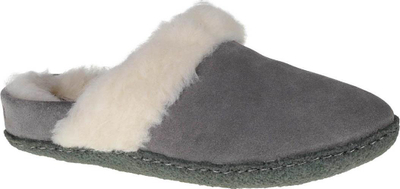 Pantofla për goca Sorel Nakiska Slide II, suede, gri