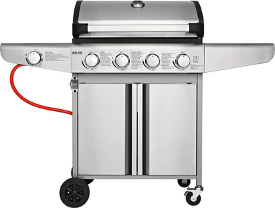 Grill me gaz për kopsht Koler Relish V1 Cast Iron Grate, 66 x 40 cm, 4 + 1 ndezës