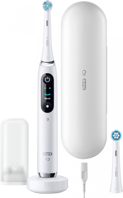 Furçë dhëmbësh elektrike Oral-B iO Series 9N, magnetike, me kokë shtesë, e bardhë Alabaster