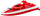 Lodër varkë me telekomandë Remote Controlled Motorboat RC 1:28, 2.4GHz, gjatësi 40cm, e kuqe