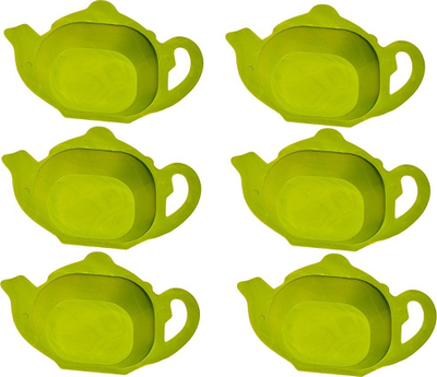 Подложни чинивчиња Practic Saucer Coasters for Tea, сет 6 парчиња, пластика, повеќебојни