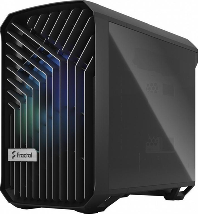 Kuti PC Fractal Design Torrent Nano, Micro Tower, xham i temperum, e zezë