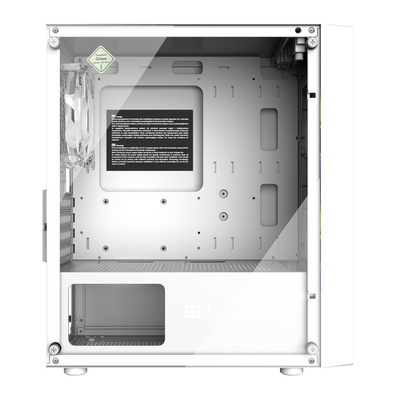 Kuti kompjuteri Logic Atos Mini, ARGB, xham i temperuar, e zezë