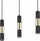 Llambadar varëse TK Lighting Vivien 4757, me 3 llampa GU10, metalik, i zi me ari