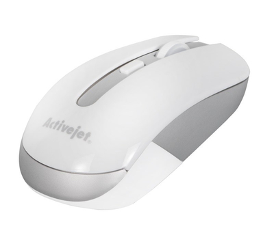 Maus Activejet AMY-320WS, RF Wireless, i argjendtë / i bardhë