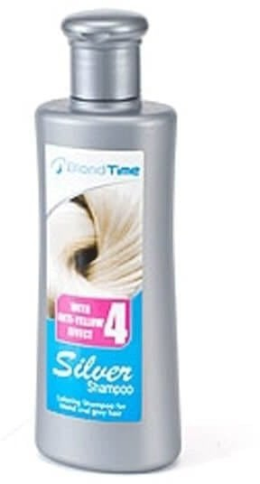 Шампон против жолта нијанса BlondTime, за седа и светло руса коса, сребрен ефект, 150 ml