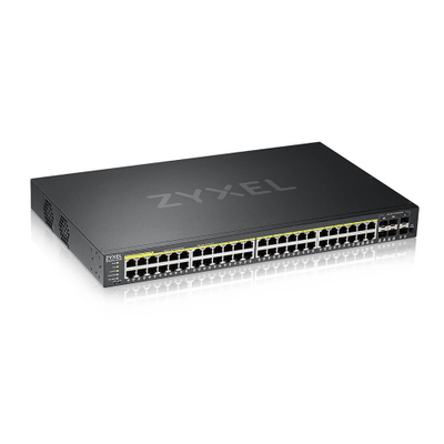 Switch rrjeti Zyxel GS2220-50HP, 50 porte GbE, i menaxhuar, gri