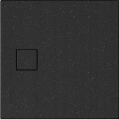 Kadiçkë dushi Cersanit Tako Slim Square, 80x80 cm, akrilik, e zezë mat