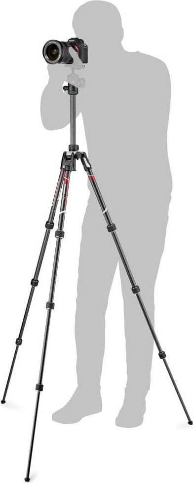 Tripod Manfrotto BeFree Advanced Carbon, 150cm, mban deri 9kg, i zi