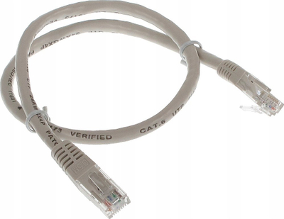 Kabllo rrjeti Patchcord UTP Cat.6, 0.5m, gri