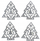 Ngjitëse dekorative Craft with Fun Christmas Stickers Glitter Christmas Tree, motive bredhi, efekt me shkëlqim