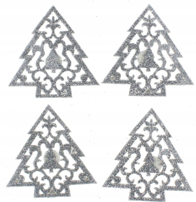 Ngjitëse dekorative Craft with Fun Christmas Stickers Glitter Christmas Tree, motive bredhi, efekt me shkëlqim