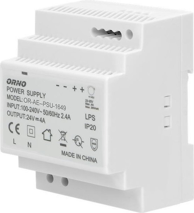 Furnizues energjie DIN Orno OR-PSU-1649, 24V DC 4A, 100W