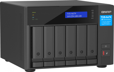 Server skedarësh QNAP TVS-h674T-i5-32G, Intel Core i5-12400, 32GB RAM DDR4, gri