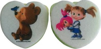Sfungjer banjoje për kalamaj Spontex Baby Bath, në formë zemre, me figura vizatimore, shumëngjyrësh