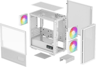 Kasë Deepcool CH360 ARGB, e bardhë, Mini Tower