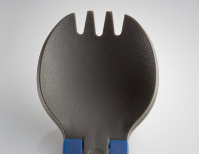 Lugë‑pirun palosëse GSI Outdoors Folding Spork, çelik edhe plastik, për kamping, me shumë ngjyra