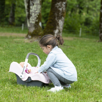 Ulëse kukulle Smoby Maxi Cosi Doll Comfort Seat, me dorezë për ta çuar me vete, rozë